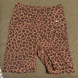 Nike Women's Animal Print Bike Shorts - Brown